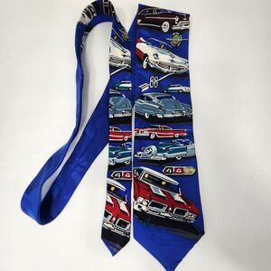 Vintage Silk Tie Oldsmobile Classic Cars Ralph Marlin Style Neck Tie Gift